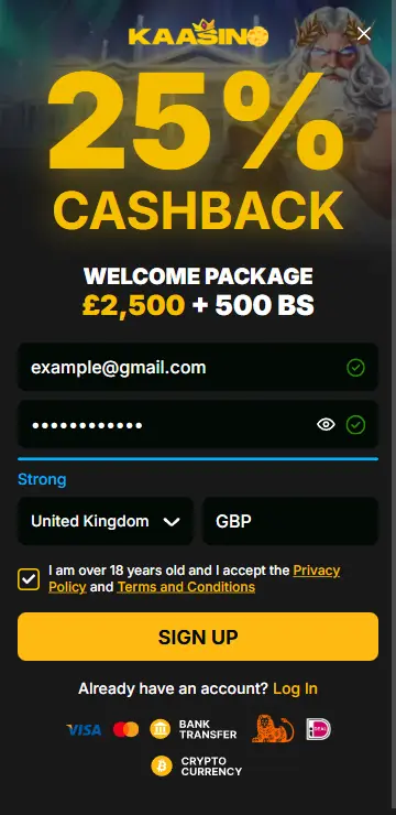 Non gamstop big bass bonanza casino registration page with email field